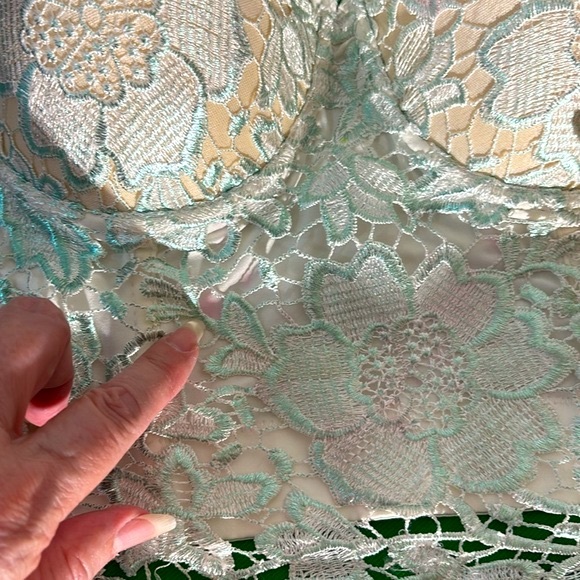 Lydia cream and mint lace bustier top 🎁 - Picture 9 of 9